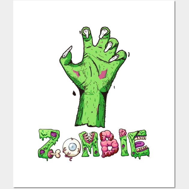 Zombie Hand Wall Art by MZeeDesigns